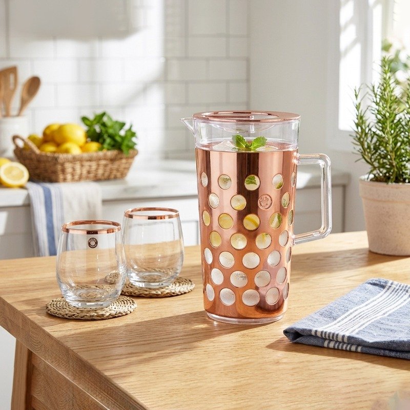 N Mohammad  Diamond Jug - Metallic Silver