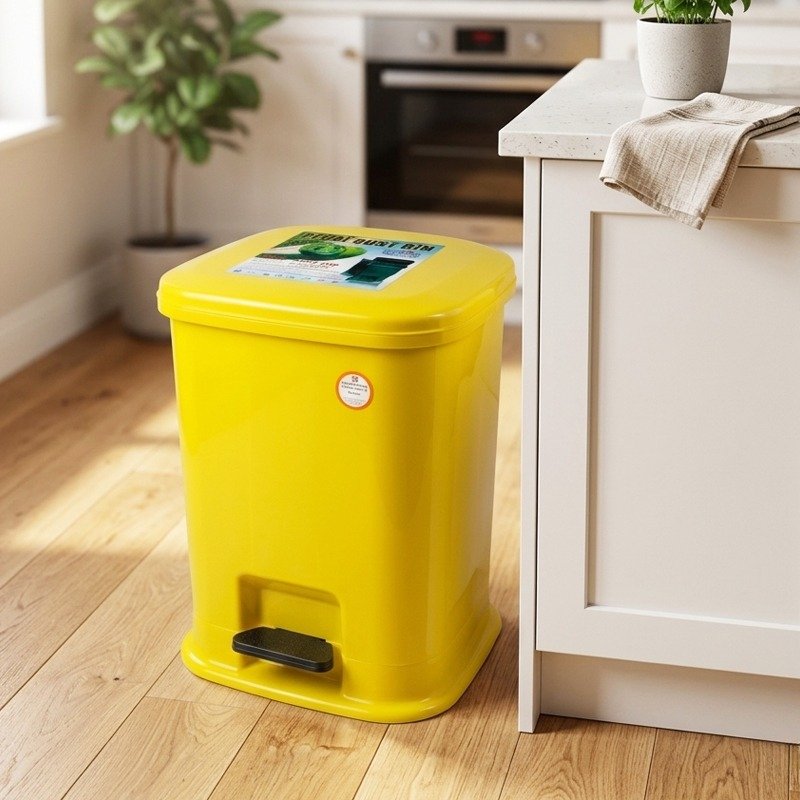 N Mohammad  Easy Pedal Dustbin - Big (Yellow)