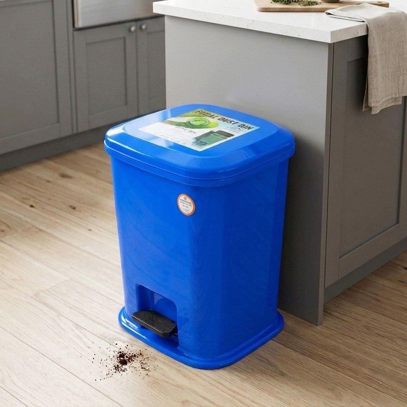 N Mohammad Easy Pedal Dustbin - Big (Blue)