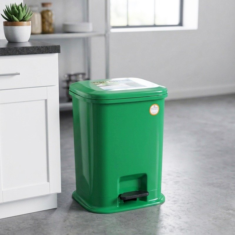 N Mohammad Easy Pedal Dustbin - Big (Green)