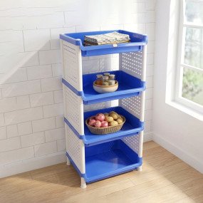 N Mohammad Luxury 4 Shelves Rack (Blue)
