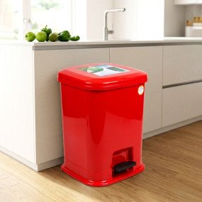 N Mohammad Easy Pedal Dustbin - Big (Red)