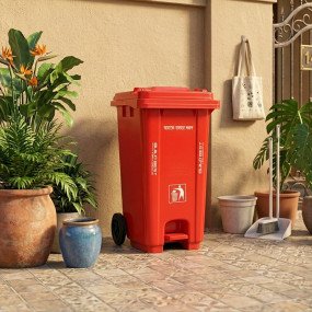 N Mohammad Wastage Bin 120 Litre Without Pedal (Red)